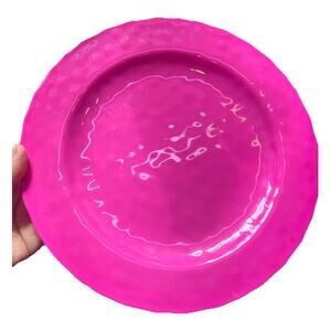Italia Pink Melamine Set Of 4 Each (8 Total) Dinner & Salad Plates Spring Summer
